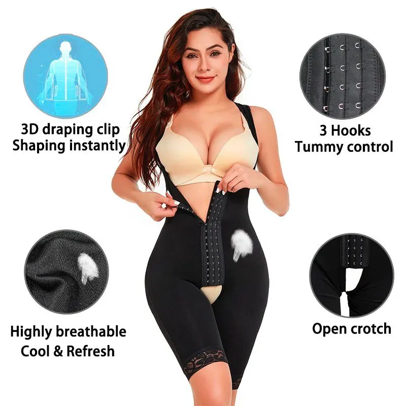 Combinaison post-opératoire à compression élevée avec fermeture éclair Colombinaison Pour Femmes BBL (Chifoni Chez Fatoumata )