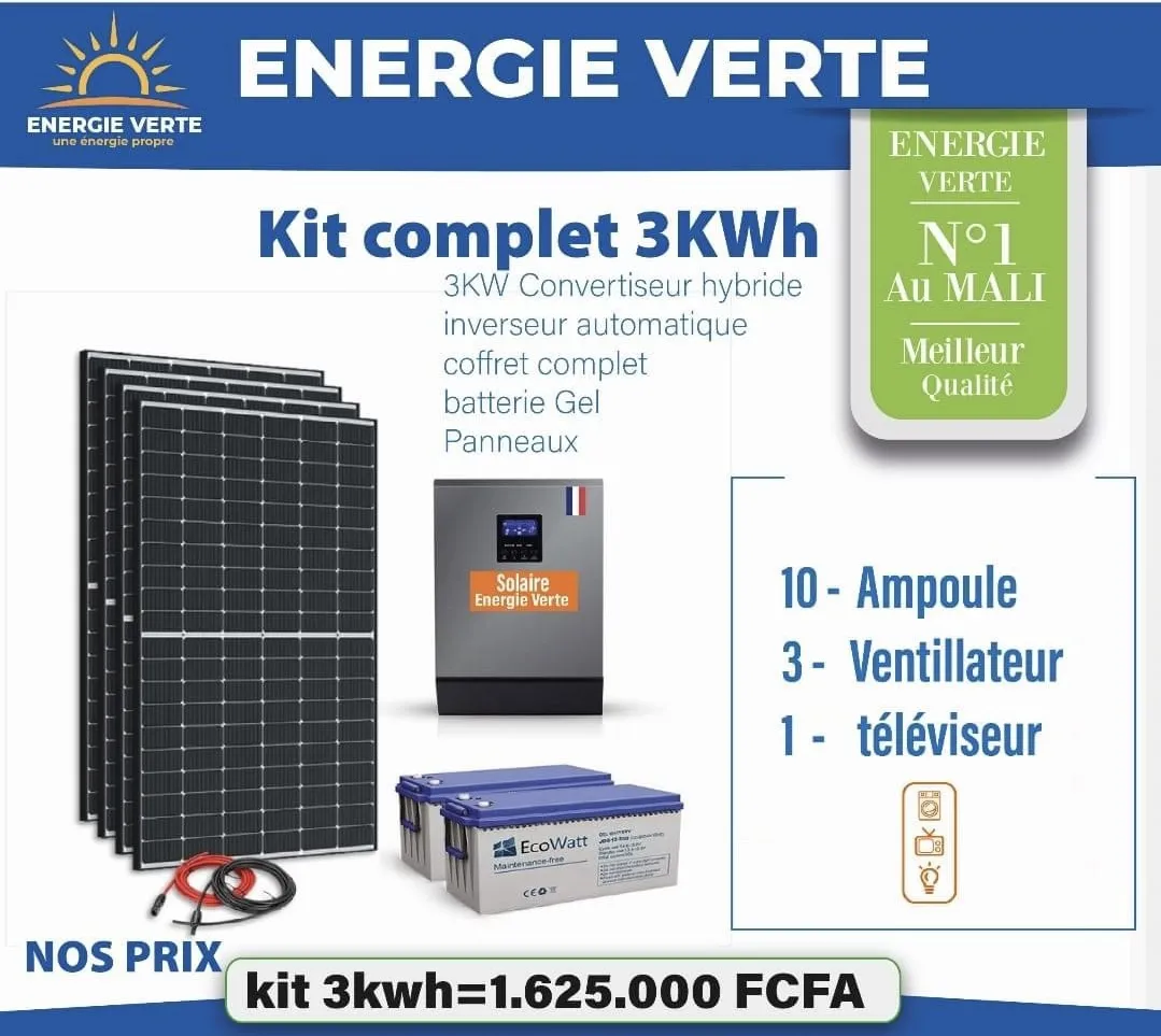 Kit Solaire complet 3KW 