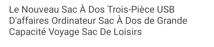 Sac à dos 