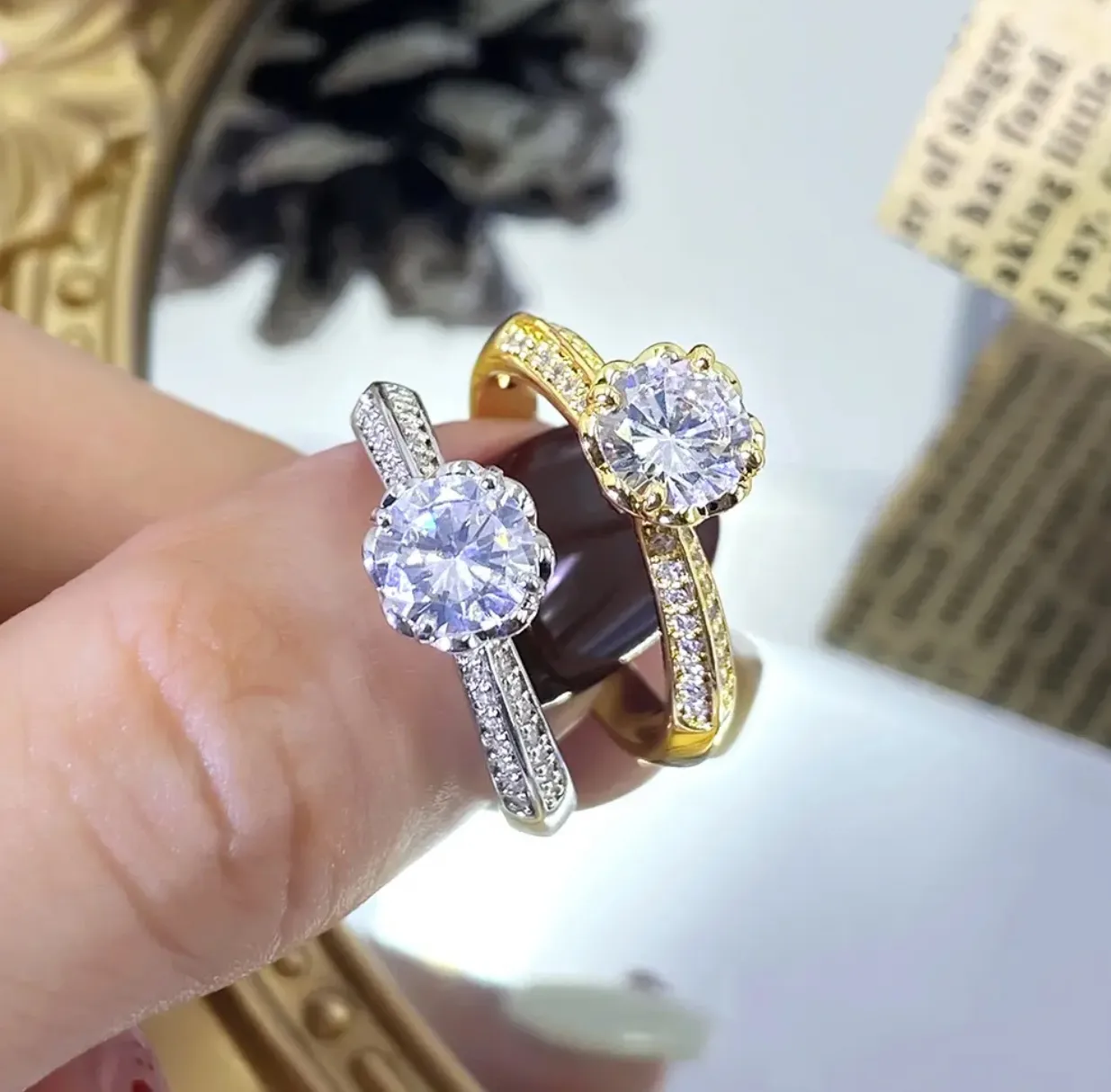 Bague de fiançailles en argent 