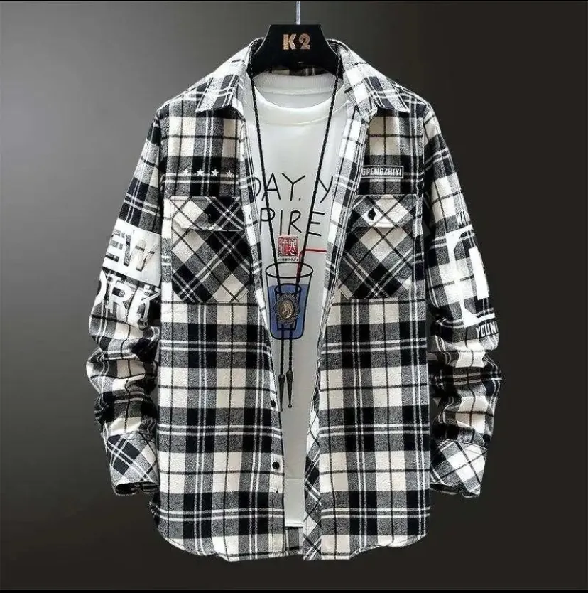 Chemise en Flanelle à Manches Longues en Coton pour Hommes – Confort et Élégance au Quotidien