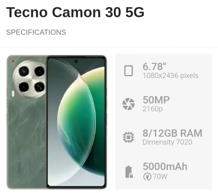 Tecno Camon 30 5G