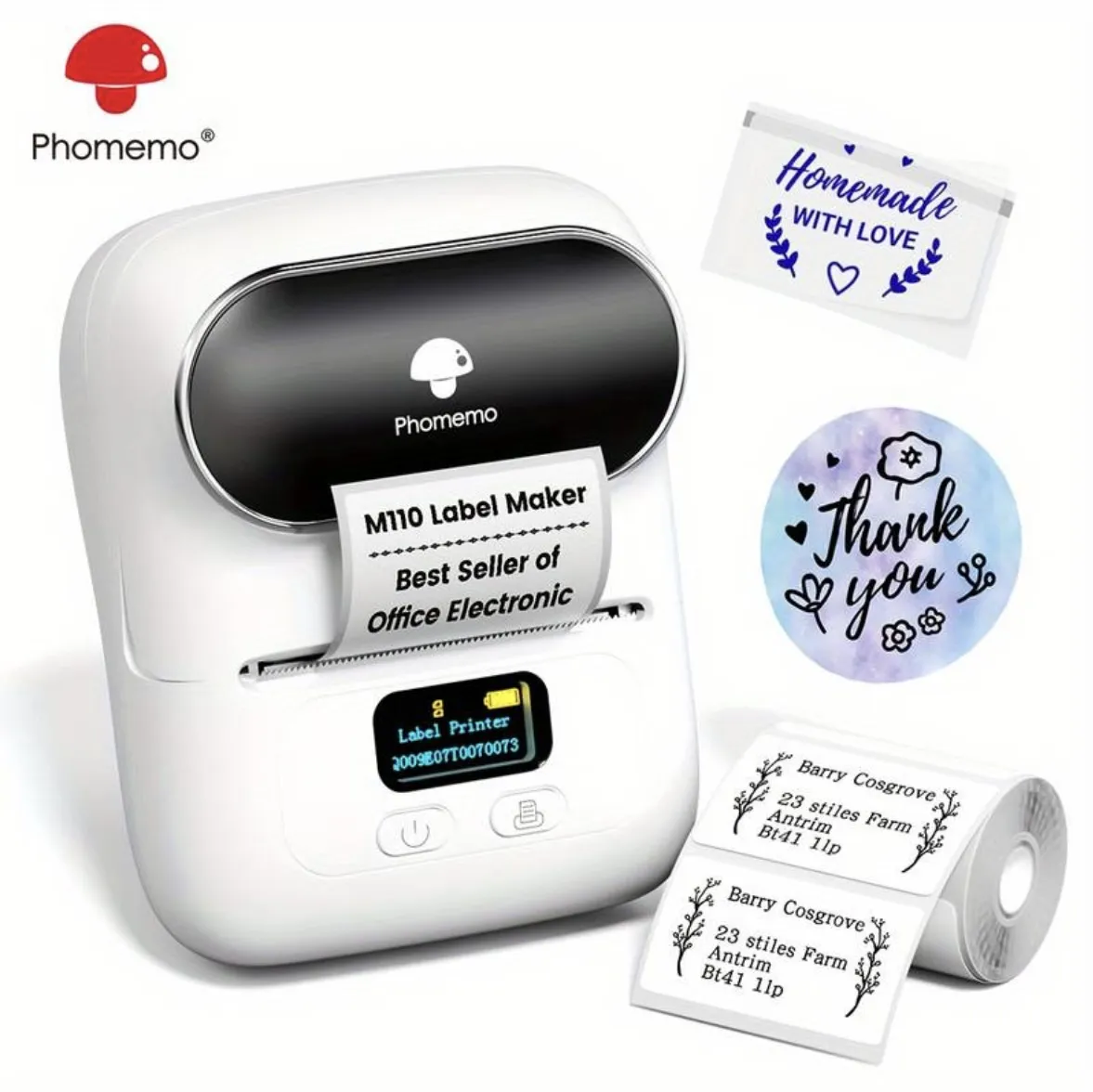 Imprimante, à tiquer, collant. M 110