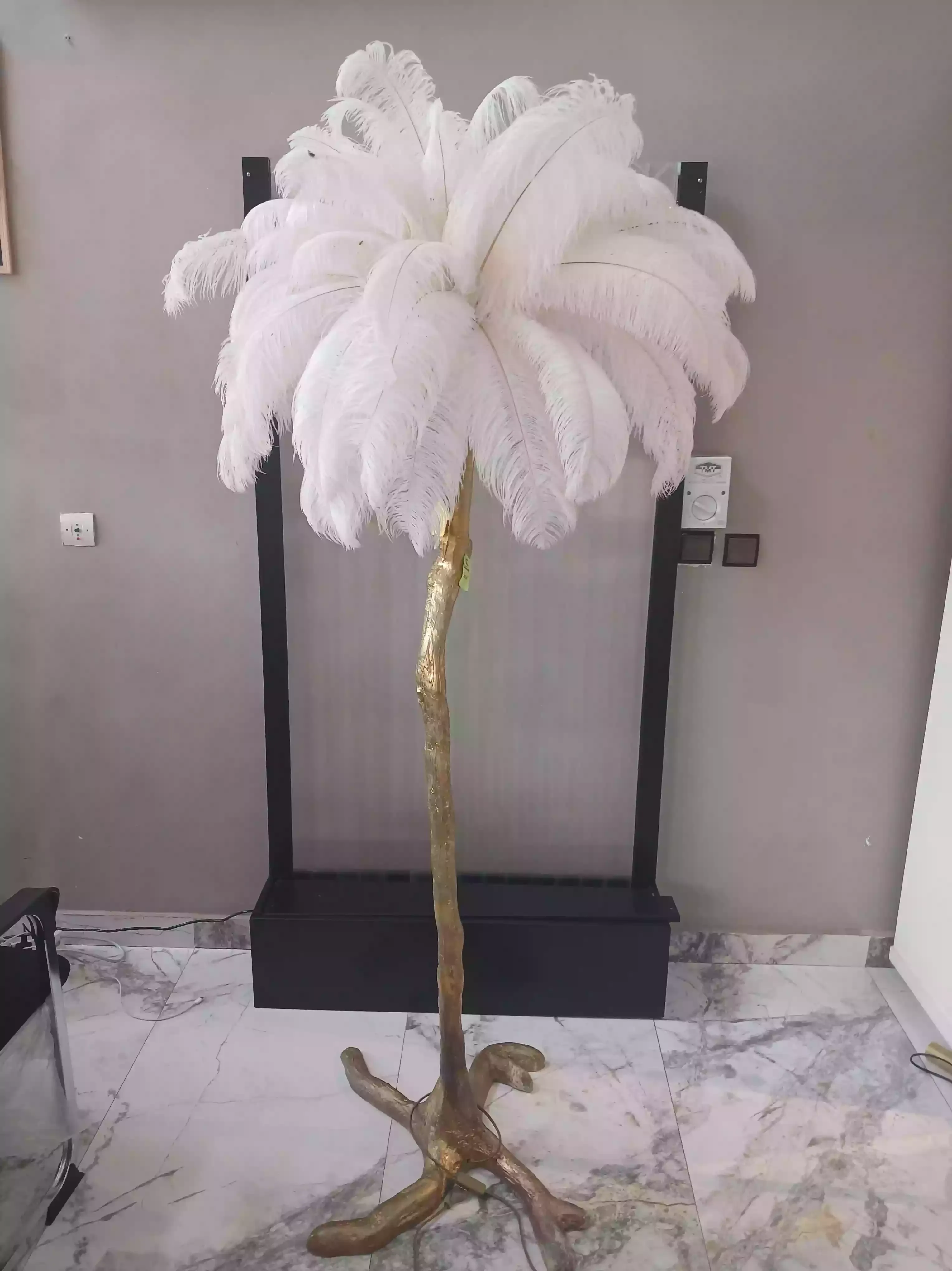 Abat-jour arbre de plume de paon 