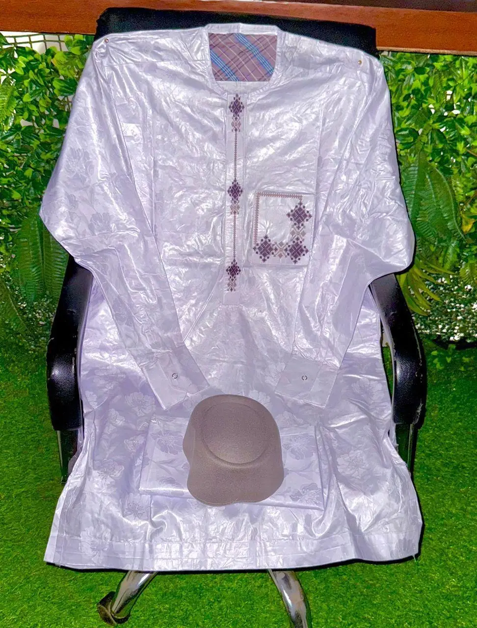 Bazin 2 pièces tout blanc