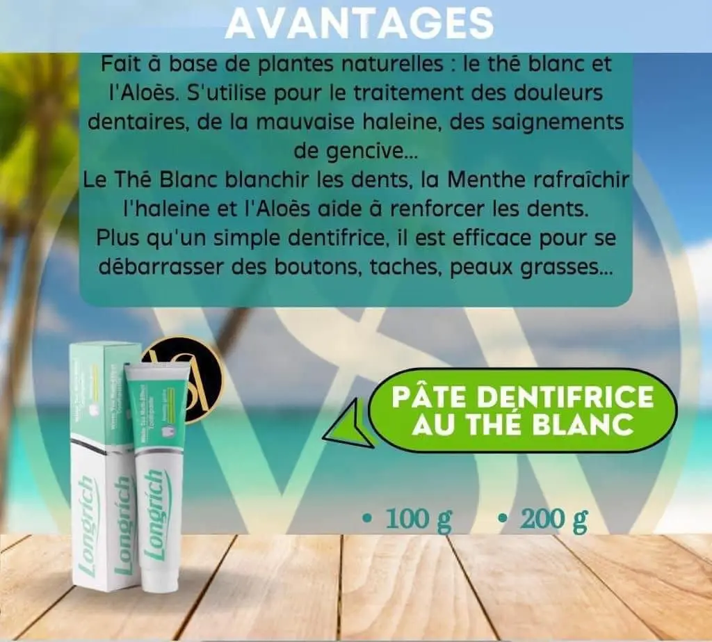 Pâte dentifrice de longrich