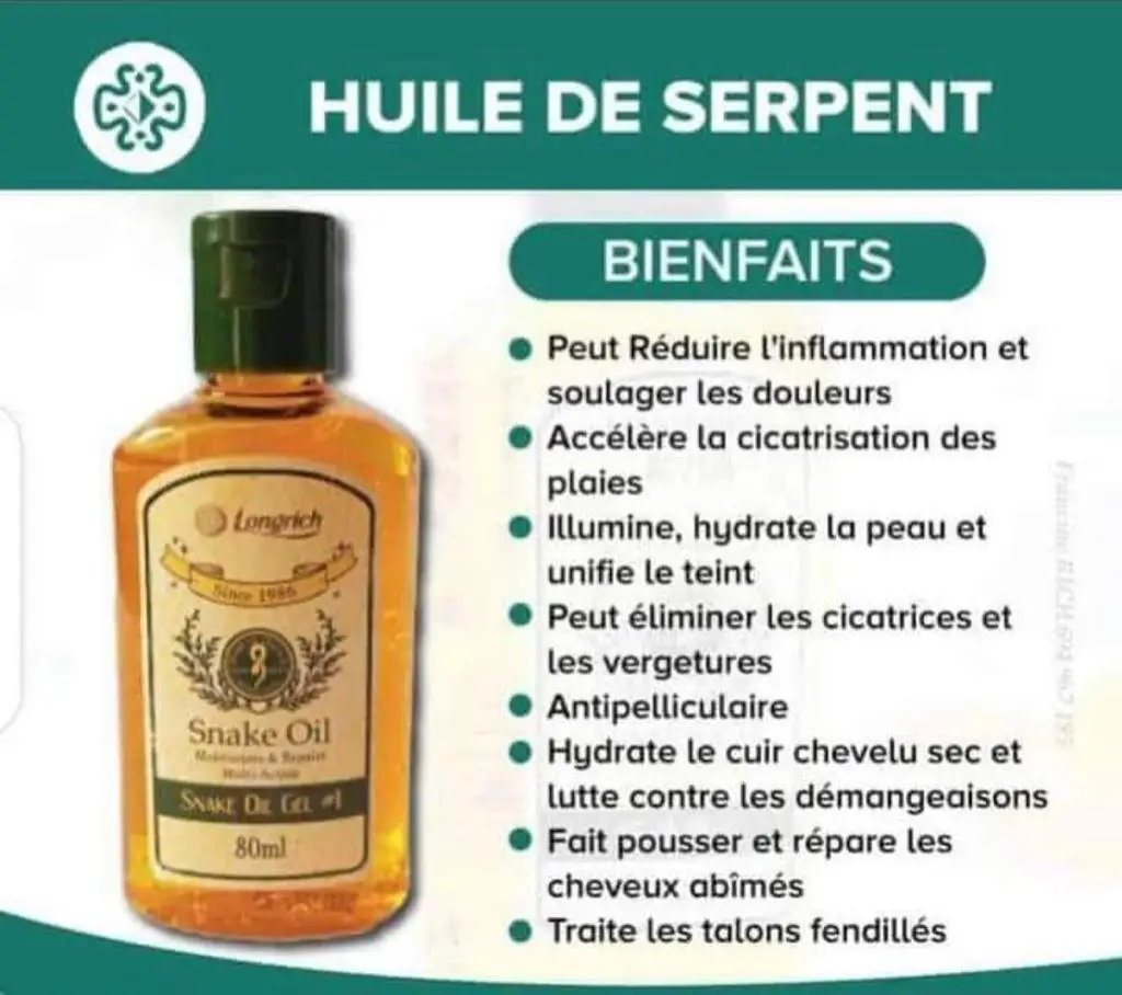 Huile de serpent de Longrich