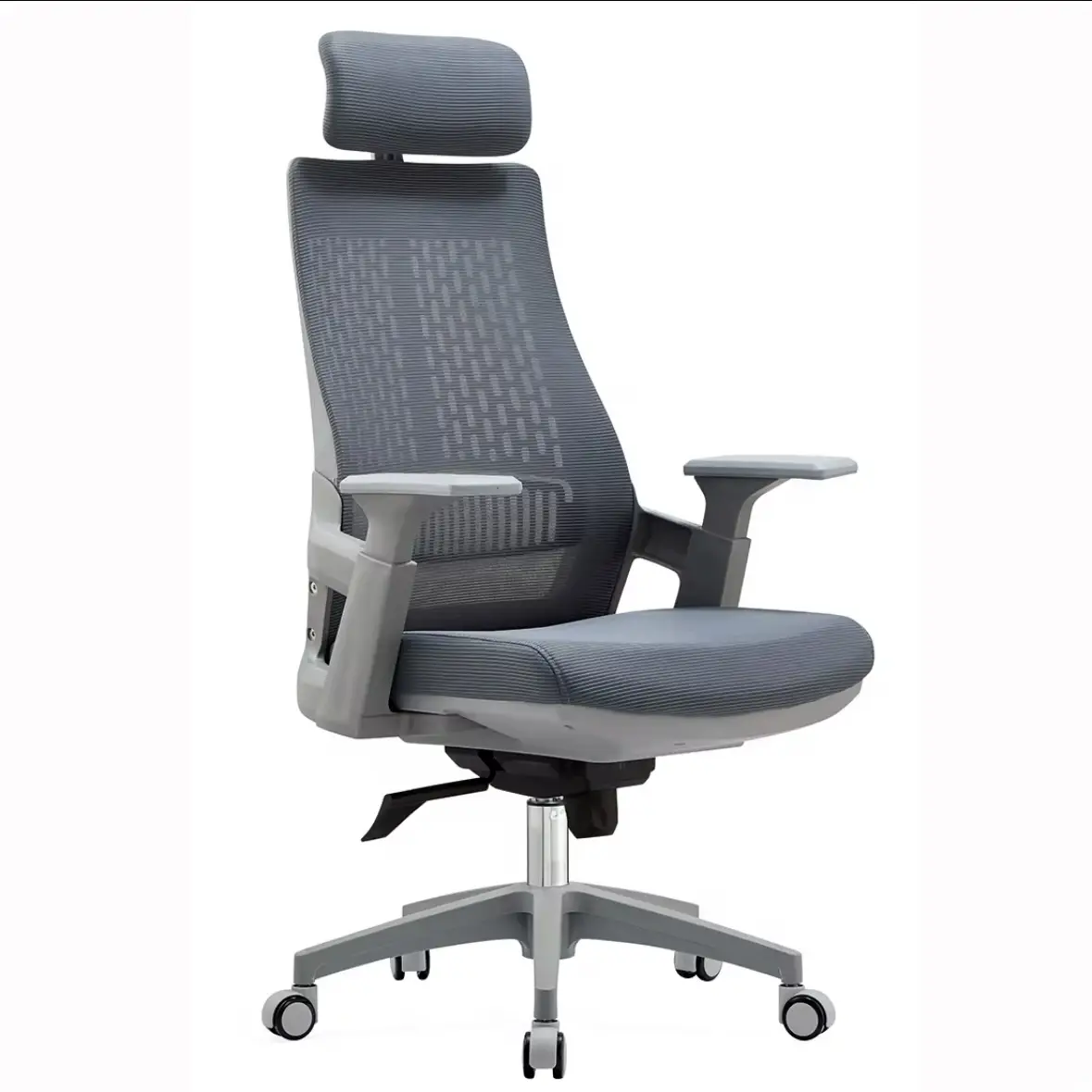 Chaise de bureau ergonomique en maille grise