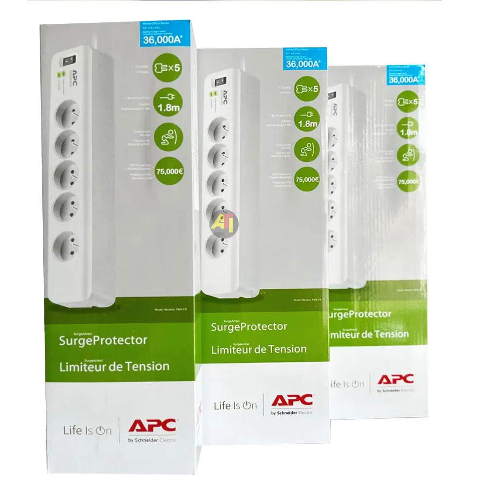 Multiprise APC 5 Prises avec Protection Anti-Surtension 36 000