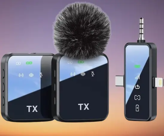 🎤 Microphone Sans Fil Double – Qualité Professionnelle