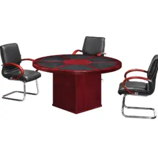 Table de réunion circulaire bicolore