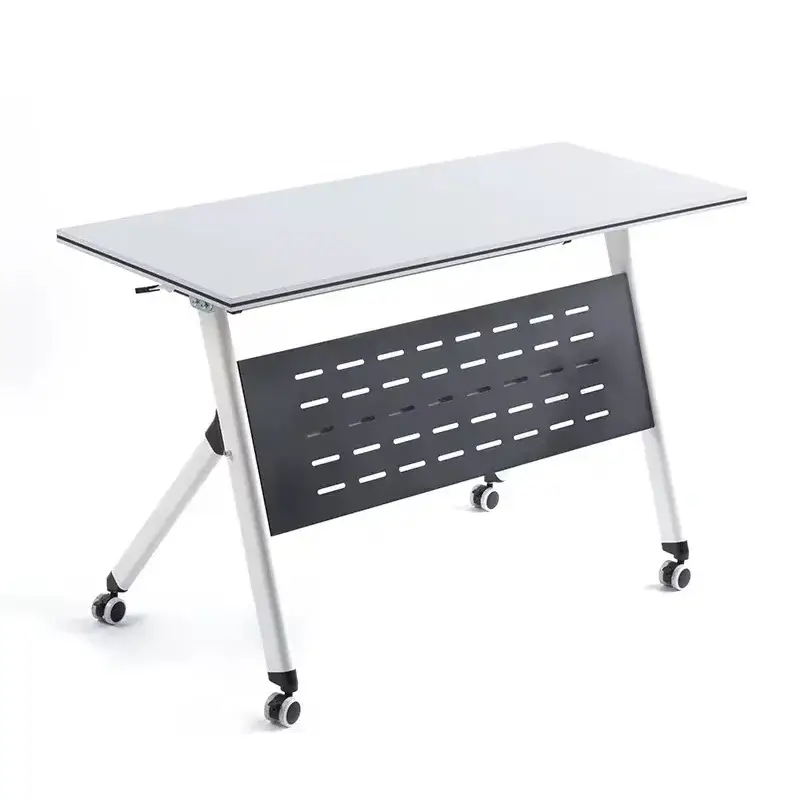 Table de formation pliante et mobile avec voile de fond