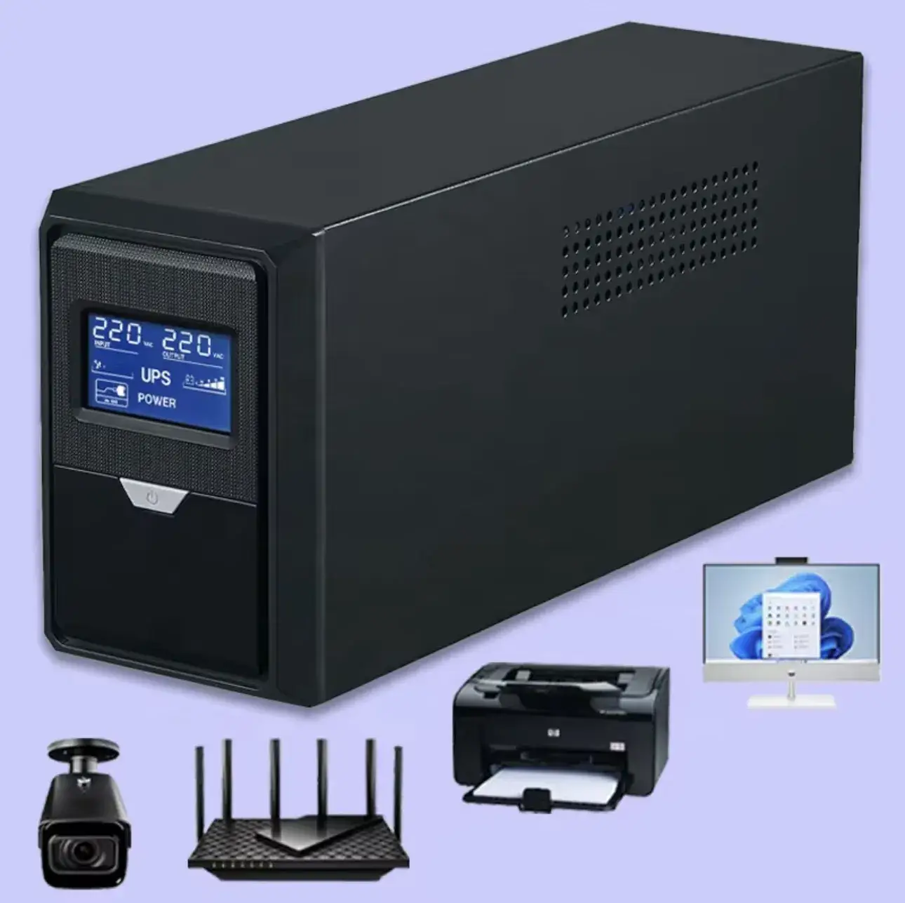 Onduleur UPS et ses périphériques connecté