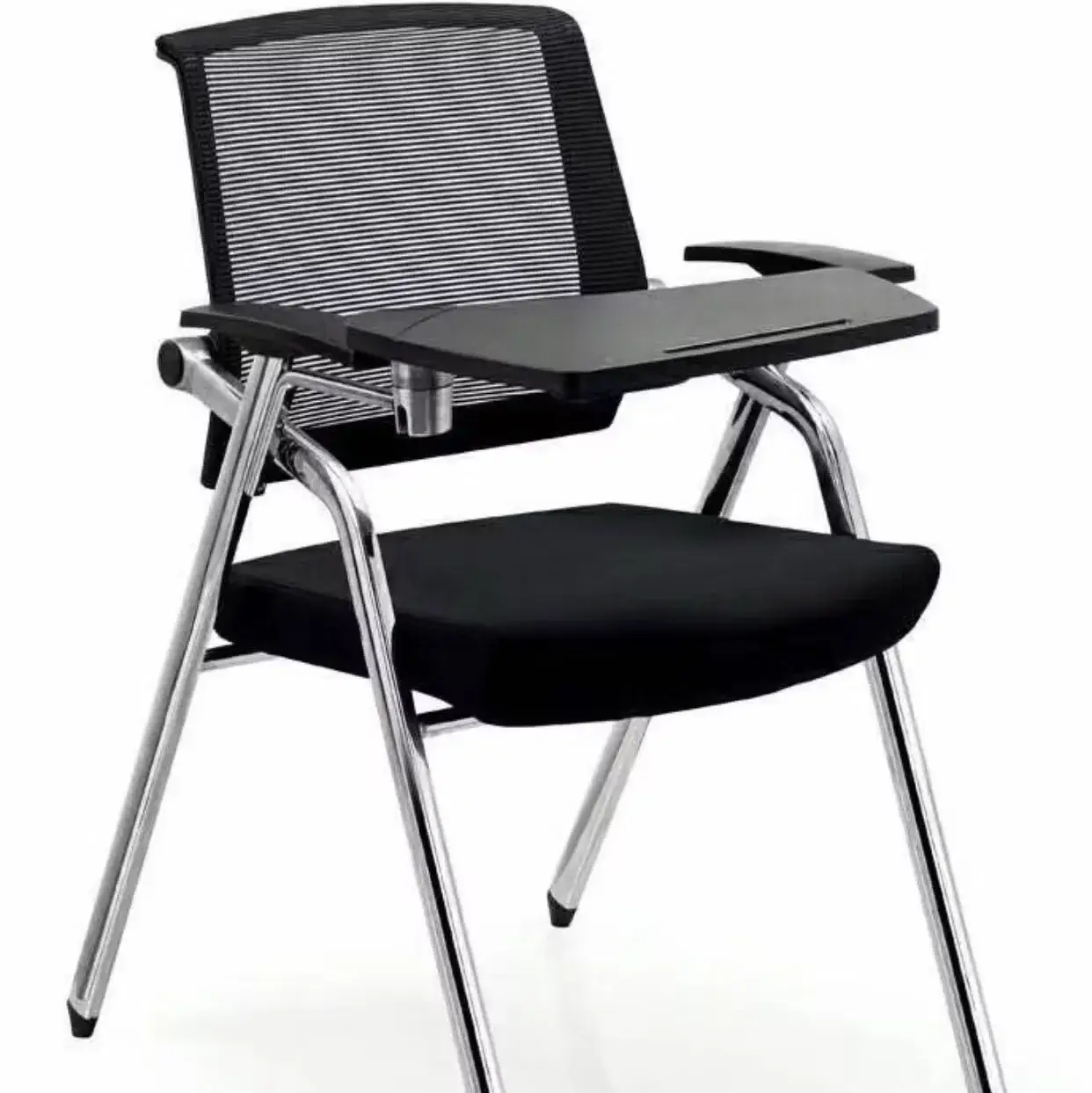 Fauteuil de formation en maille avec pupitre escamotable pliante 