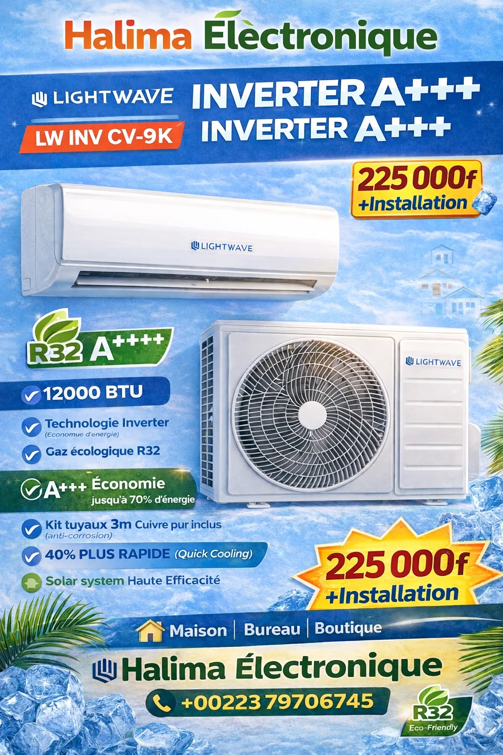 CLIM LIGHTWAVE  INVERTER  - Vue détaillée 2