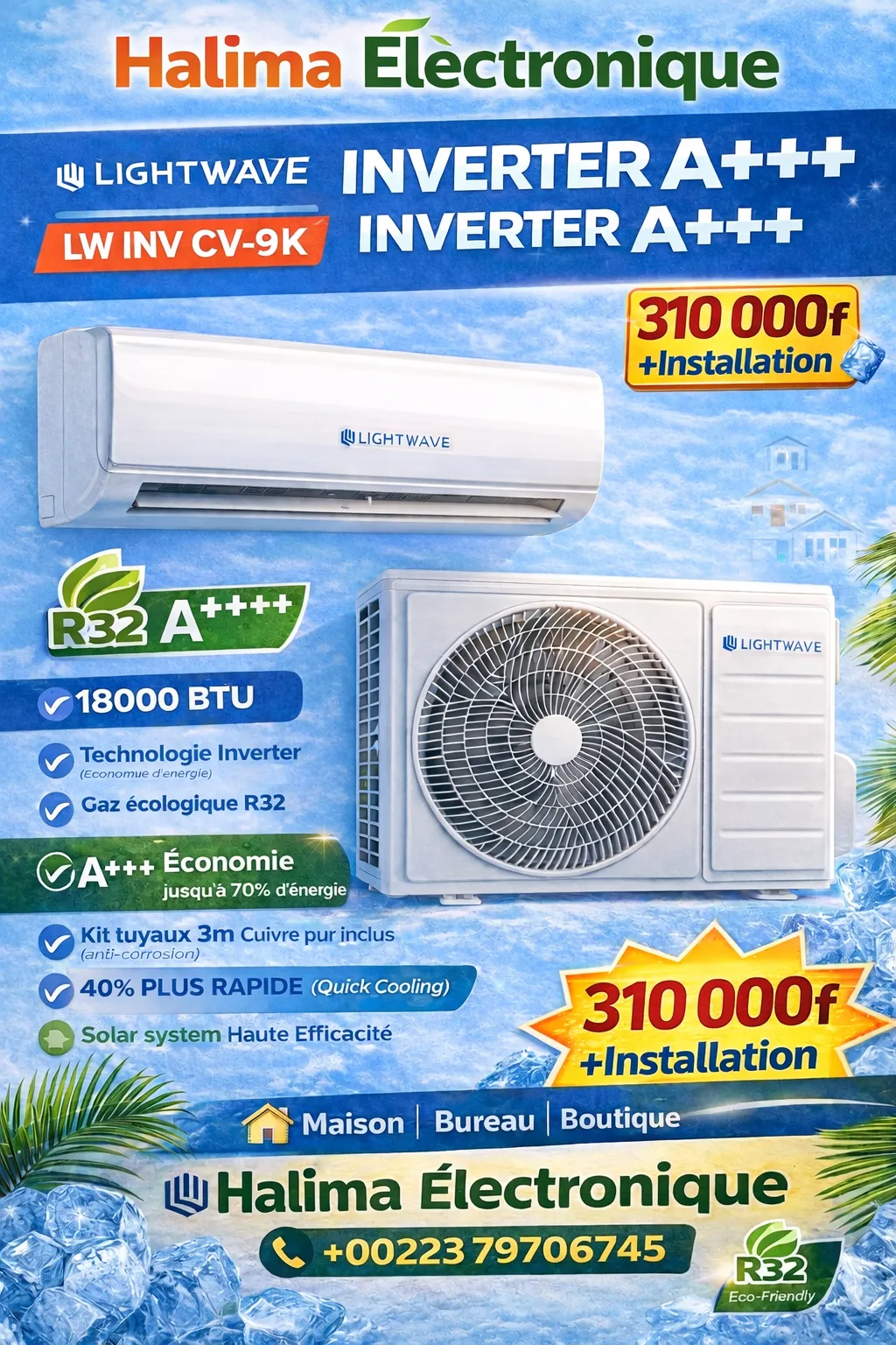 CLIM LIGHTWAVE  INVERTER  - Vue détaillée 3