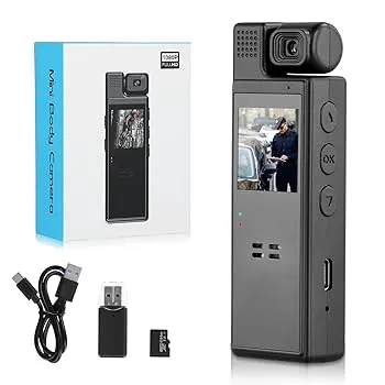 Caméra Piéton HD 1080P avec Écran LCD et Vision Nocturne - Vue détaillée 2