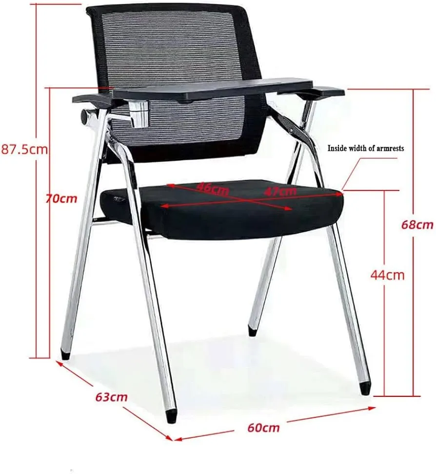 Fauteuil de formation en maille avec pupitre escamotable pliante  - Vue détaillée 1