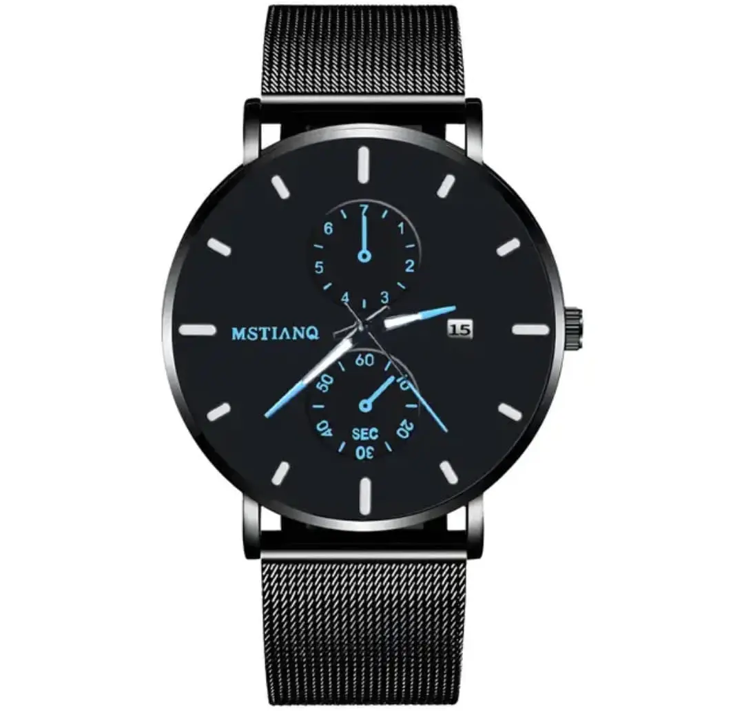 Montre noire moderne - Vue détaillée 1