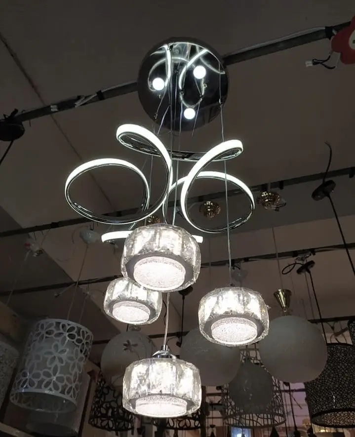 Vue alternative 2 - Lustre en led 3 couleurs ultra luxueux 