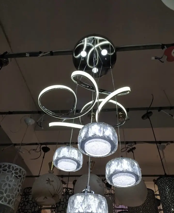 Vue alternative 3 - Lustre en led 3 couleurs ultra luxueux 