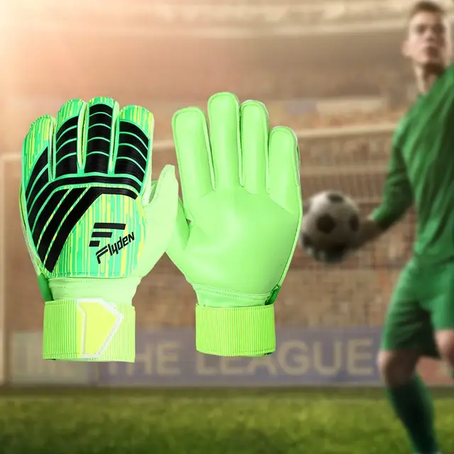 Vue alternative 2 - Gants de gardien de but de football pour jeunes garçons, gants de football, protège-doigts, prise de bain, entraînement