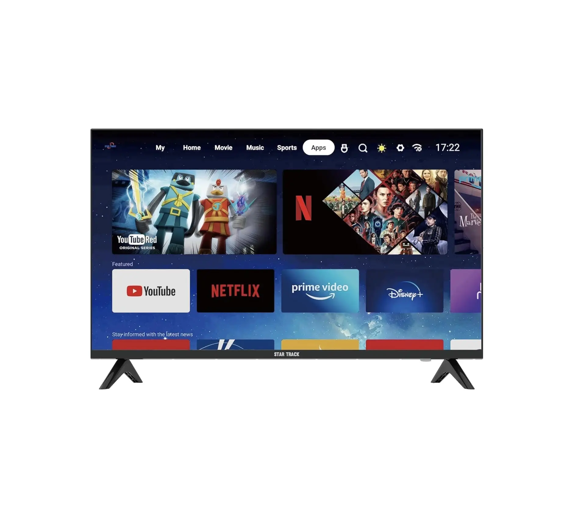 Vue alternative 1 - TV 32 pouce Smart (Star Track)