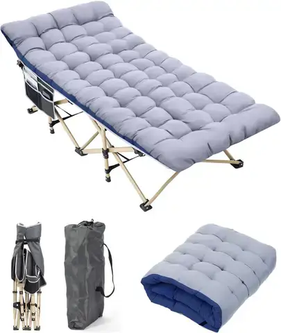 Vue alternative 1 - Lit pliable en acier inoxydable