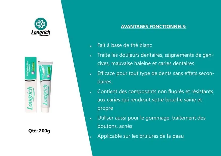 Vue alternative 1 - Pâte dentifrice longrich 200g