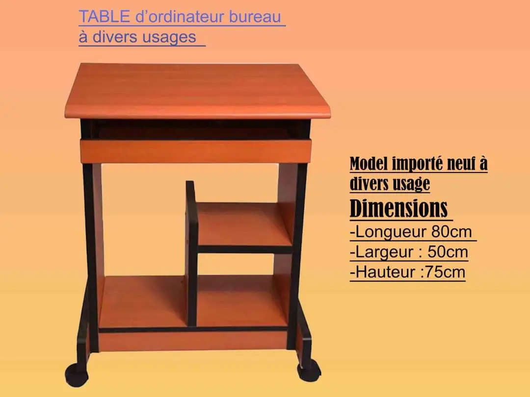 Vue alternative 1 - Table ordinateur 