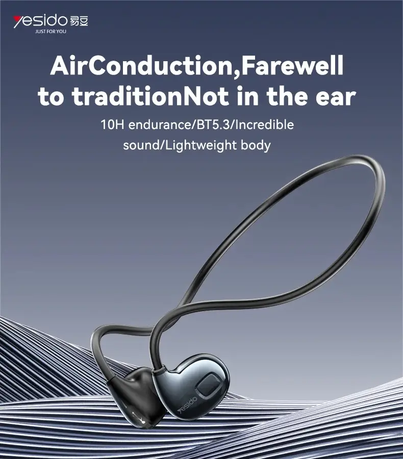 Vue alternative 1 - Casque à conduction d’air : Yesido 