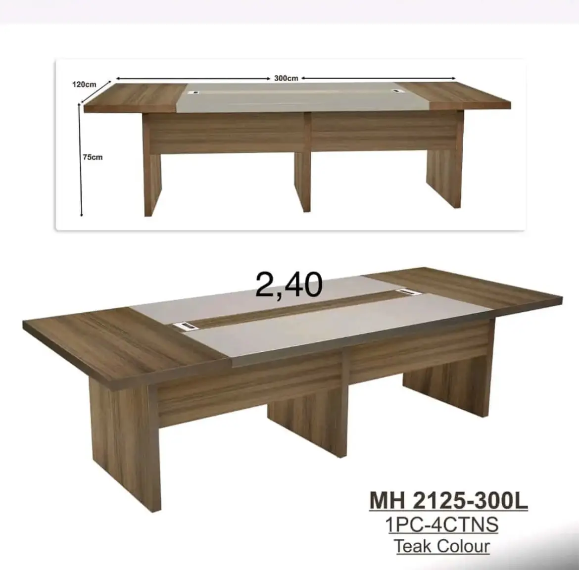 Vue alternative 1 - Table de réunion