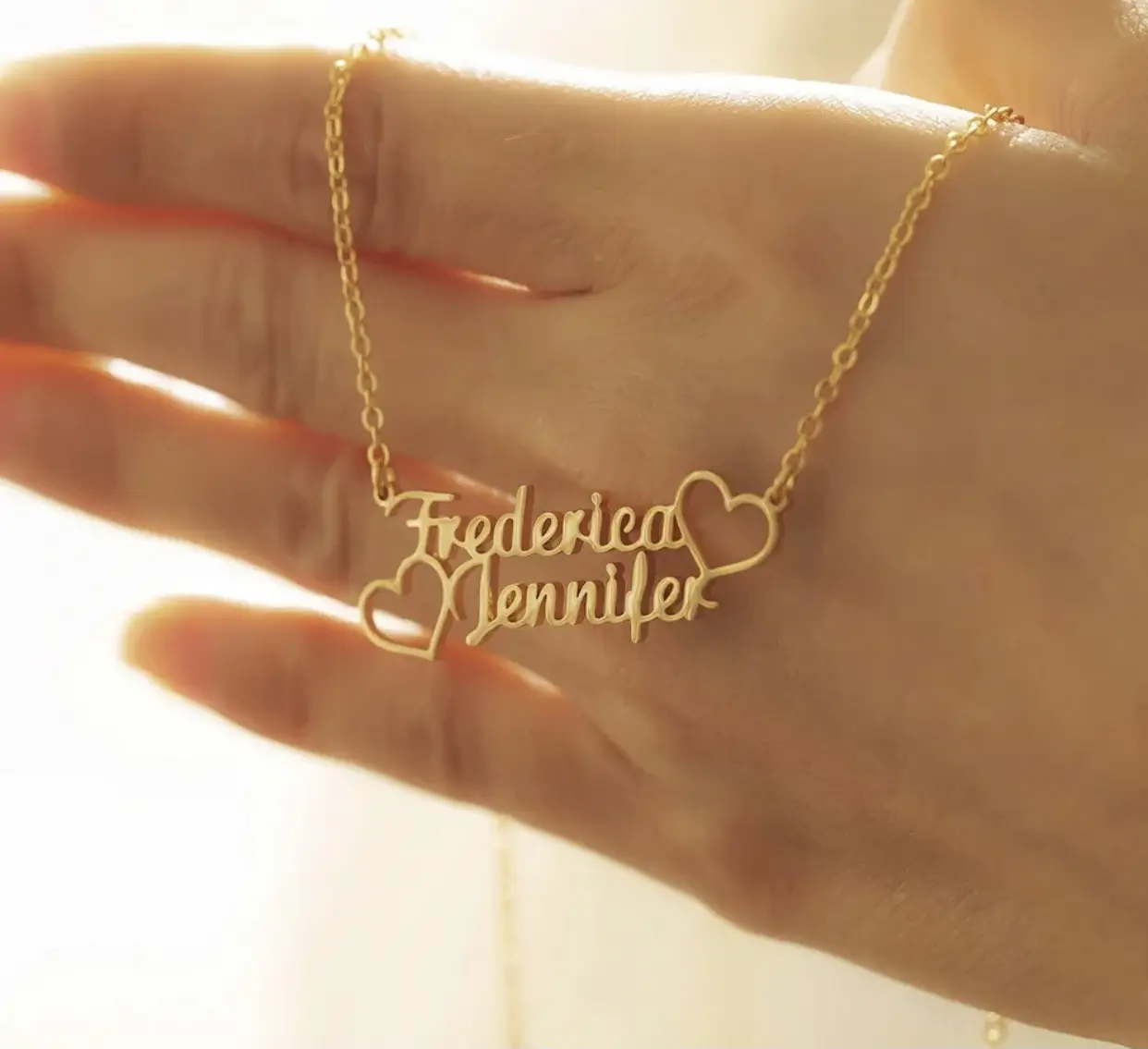 Vue alternative 5 - Collier personnalisé avec deux noms pour femme 