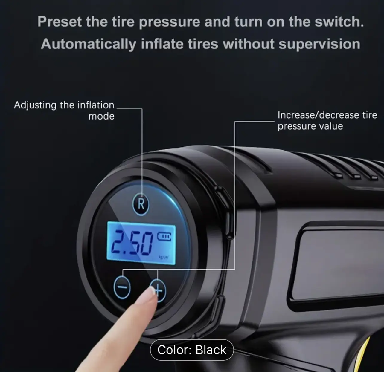 Vue alternative 3 - Compresseur d'air Portable Ultra-rapide 120W,