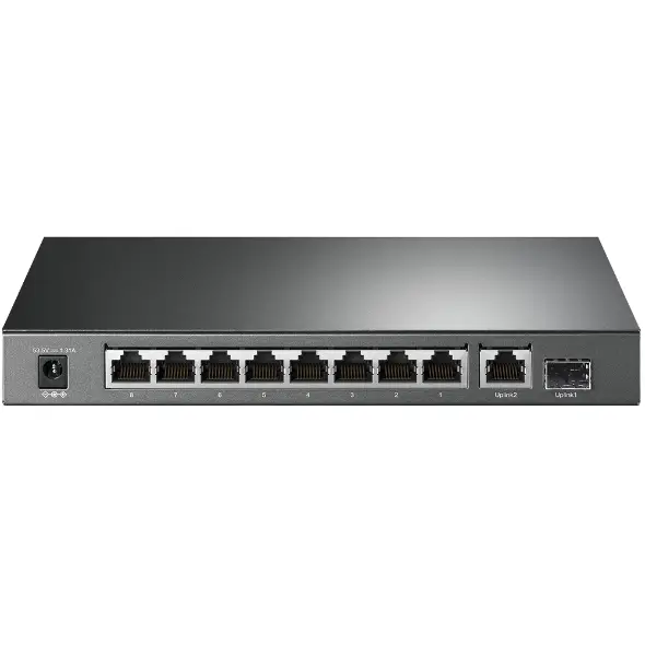 Vue alternative 3 - TP-Link Switch PoE (TL-SG1210P) 10 ports Gigabit, 8 ports PoE+