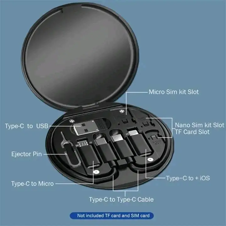 Vue alternative 1 - TRAVEL CABLE CASE Portable USB Adapter Kit