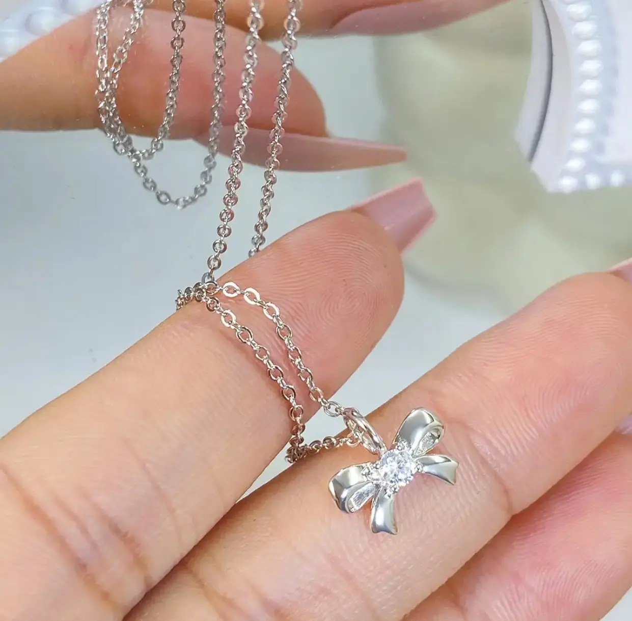 Vue alternative 1 - Ensemble collier en argent 
