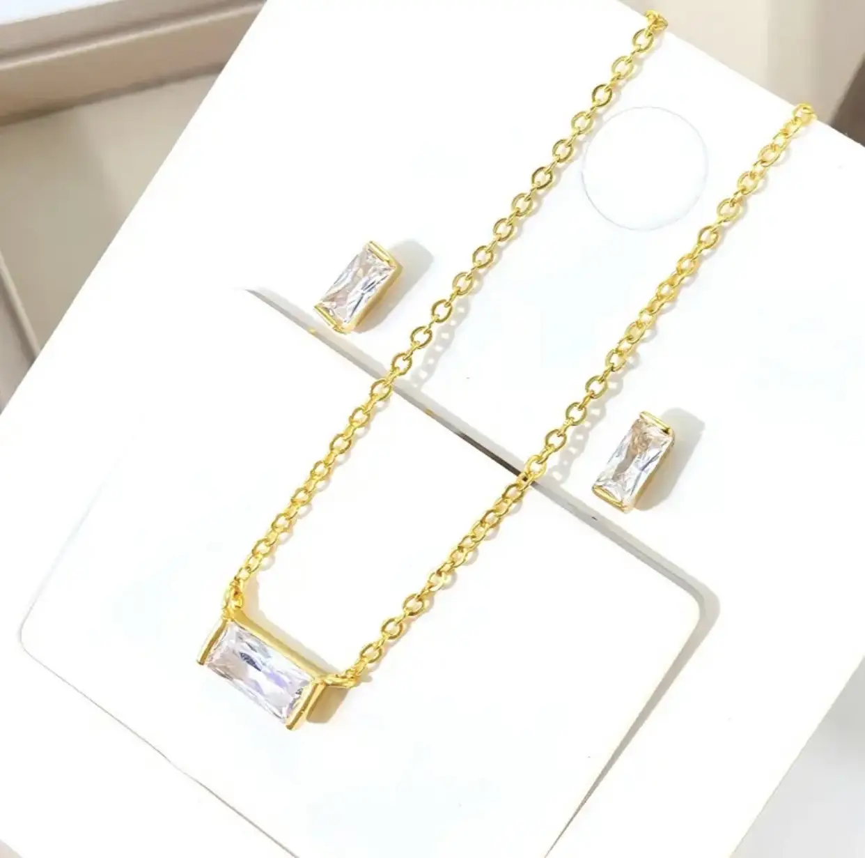 Vue alternative 5 - Ensemble collier en argent 