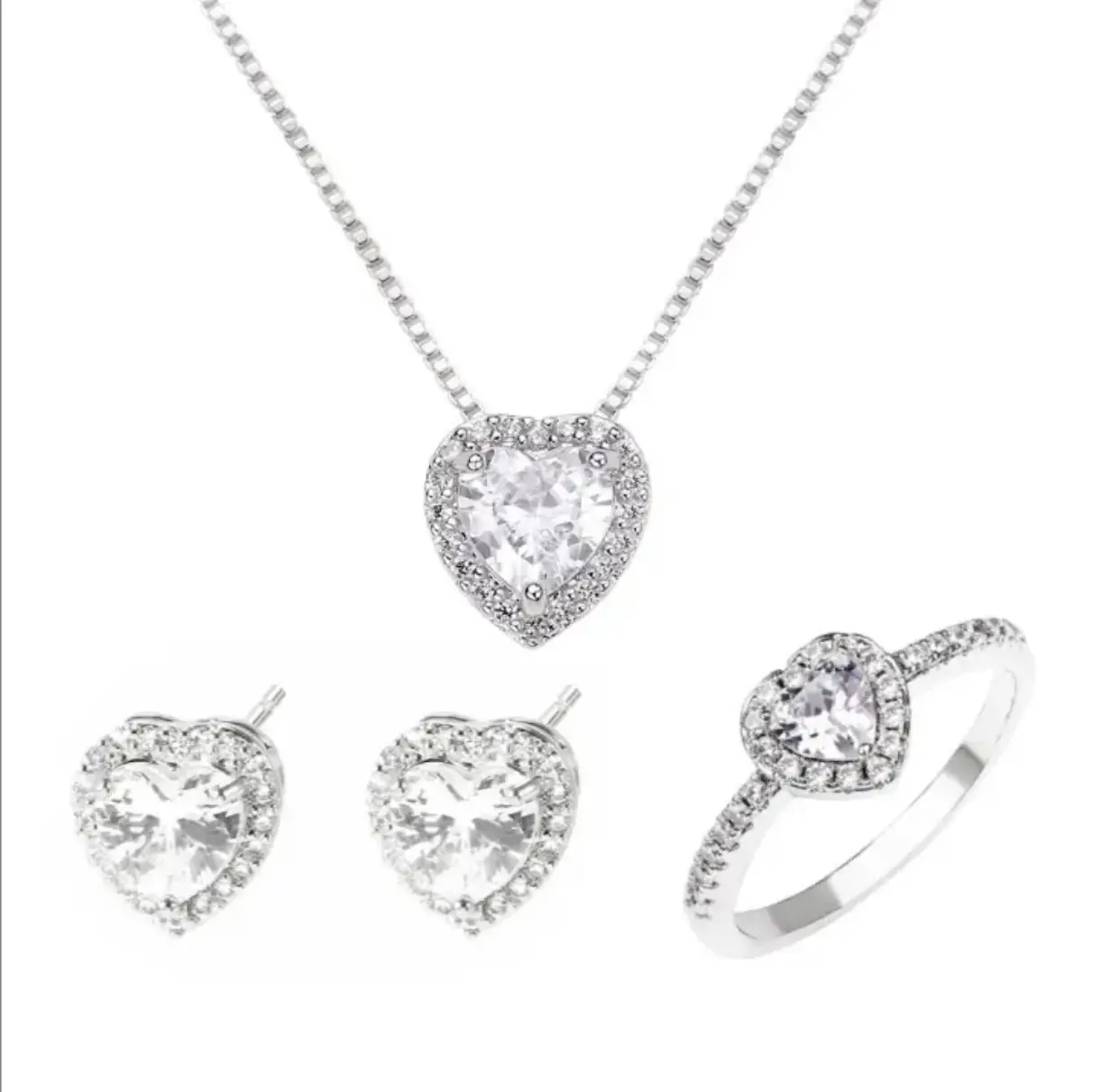 Vue alternative 1 - Ensemble collier en argent 