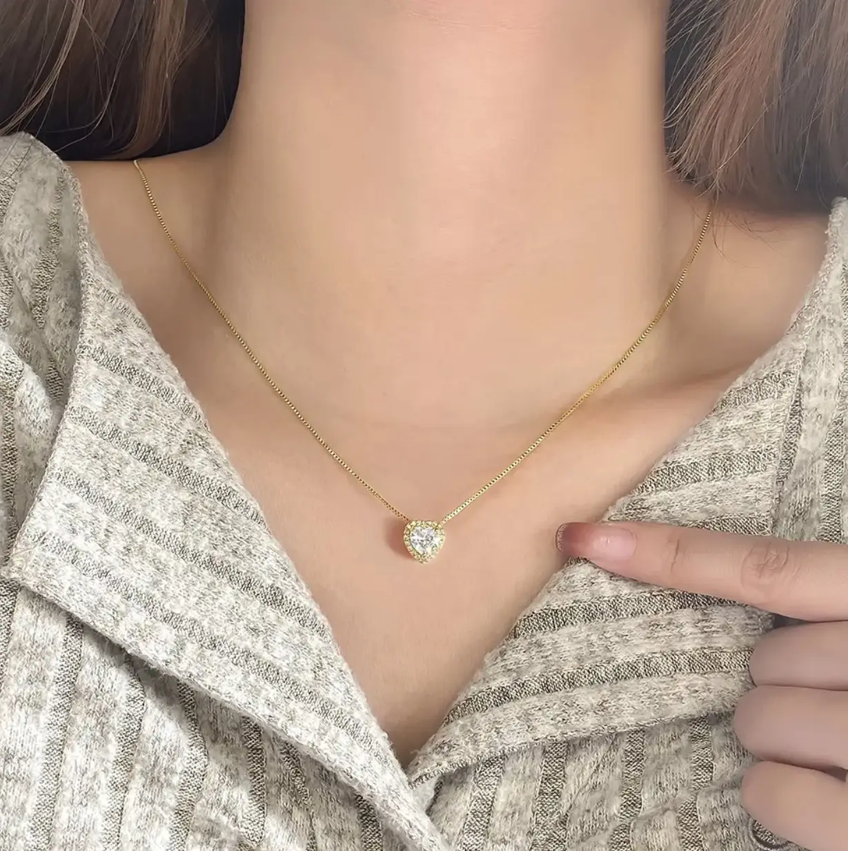 Vue alternative 3 - Ensemble collier en argent 