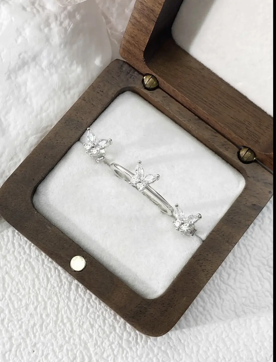 Vue alternative 2 - Ensemble boucles bague en argent 
