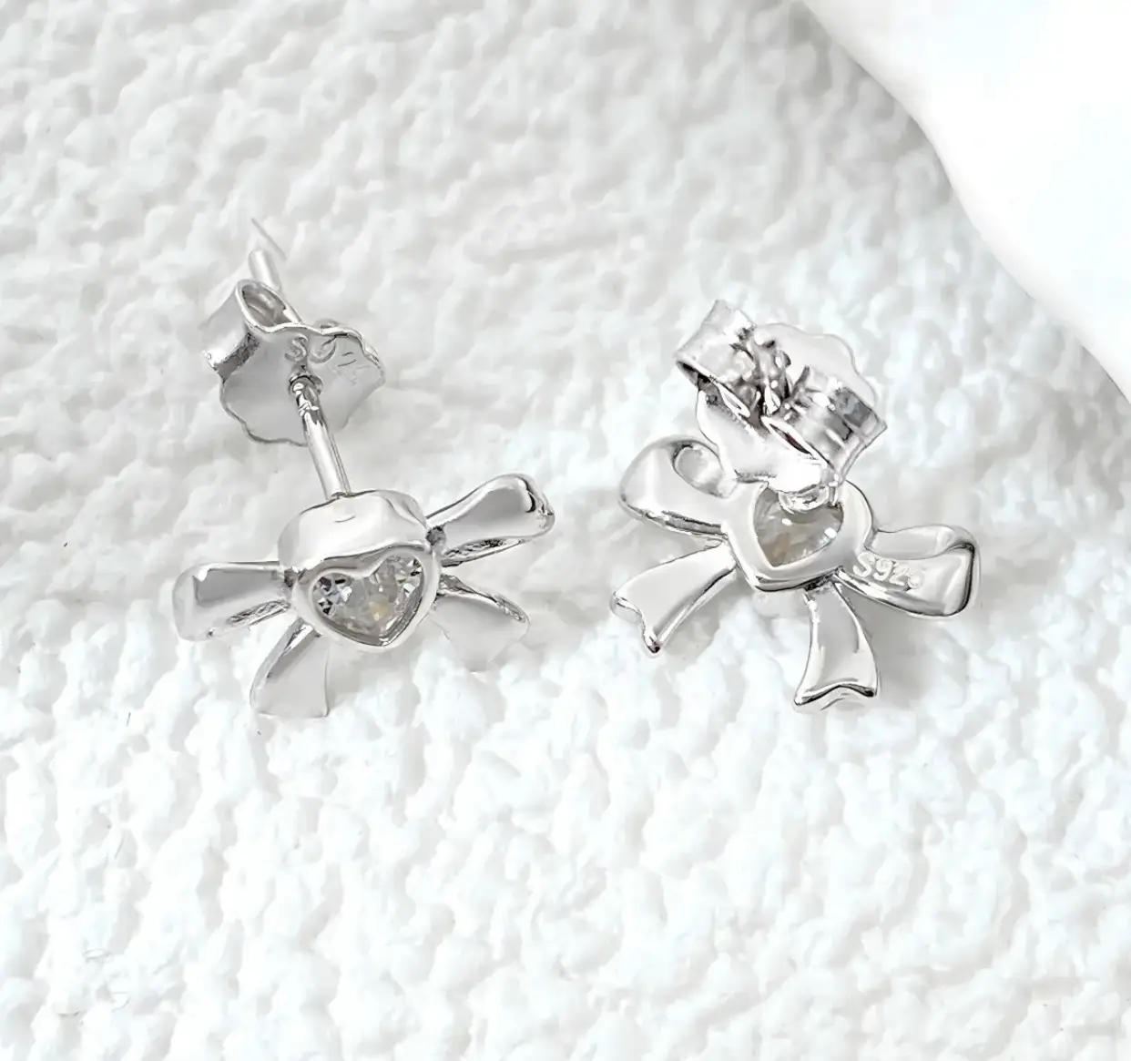 Vue alternative 3 - Ensemble boucles bague en argent 