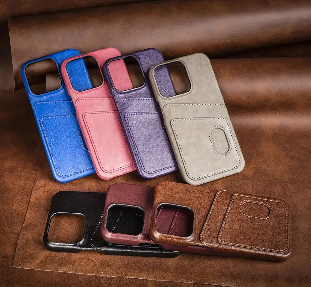 Vue alternative 1 - Pochette en cuir véritable 