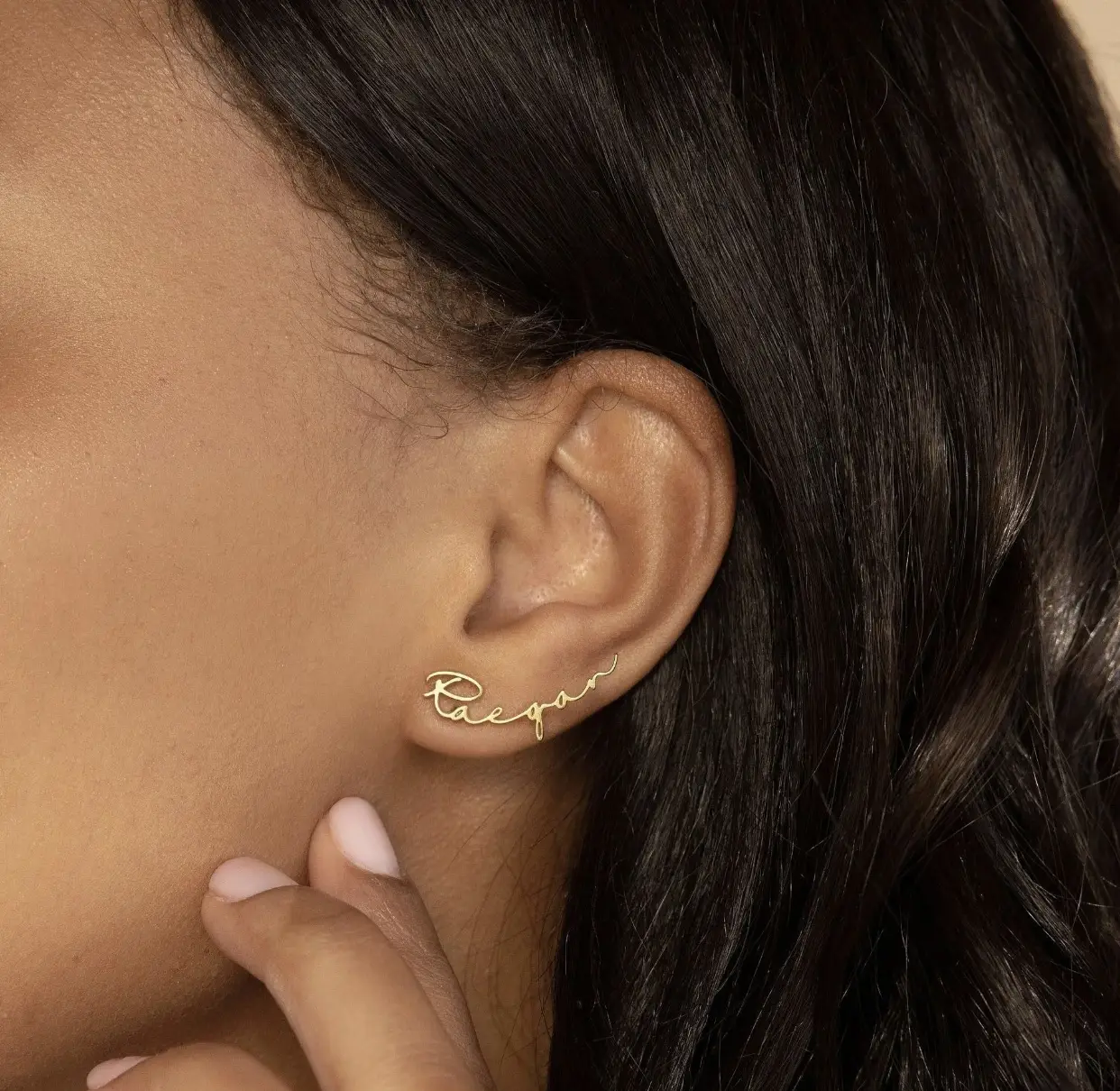 Vue alternative 1 - Boucles d’oreilles personnalisés 