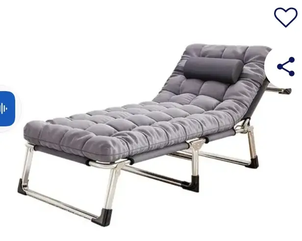 Vue alternative 1 - Lit pliable acier inoxydable 