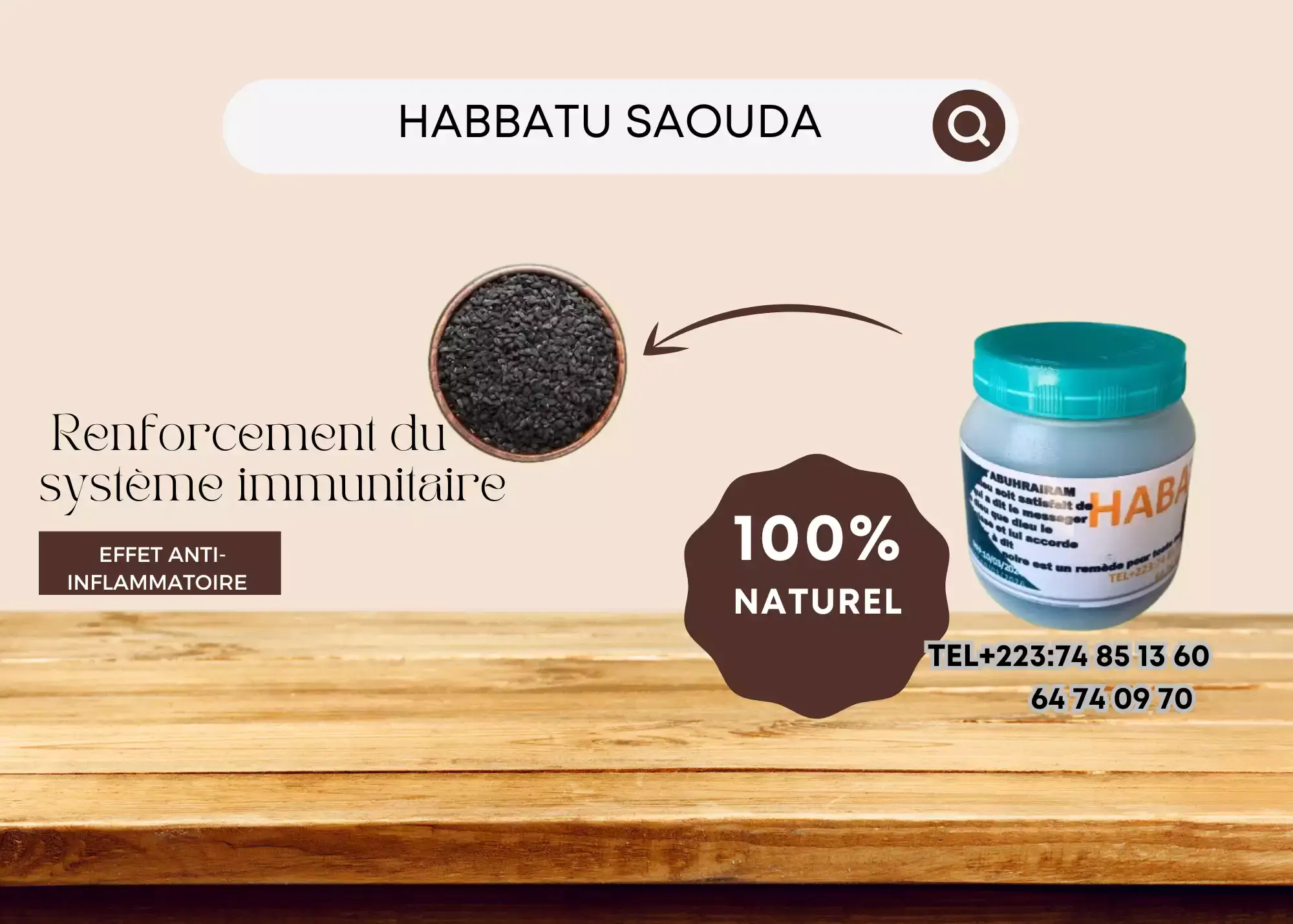 Vue alternative 3 -  Habba Sawda (graine de Nigelle)