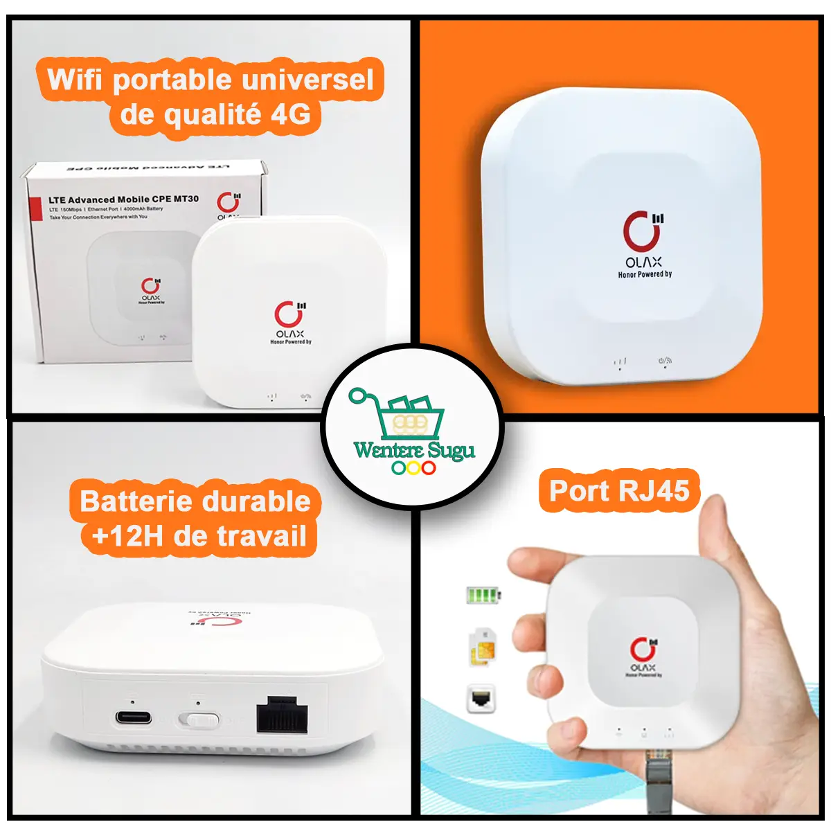 Vue alternative 4 - Wi-Fi portable universel 4G international Olax MT30 