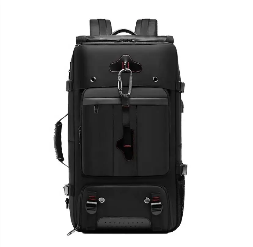 Vue alternative 5 - sac à dos de voyage pour hommes de grande capacité, sac de randonnée en plein air multifonctionnel et étanche avec rangement indépendant pour chaussures