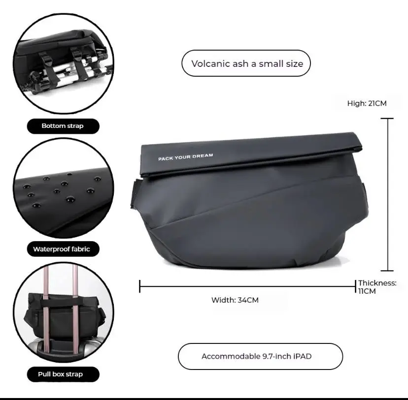 Vue alternative 2 - Sac à bandoulière coréen pour hommes, sac à épaule, poitrine, sacoche à épaule 