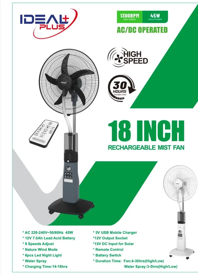 Vue alternative 1 - Ventilateur rechargeable 